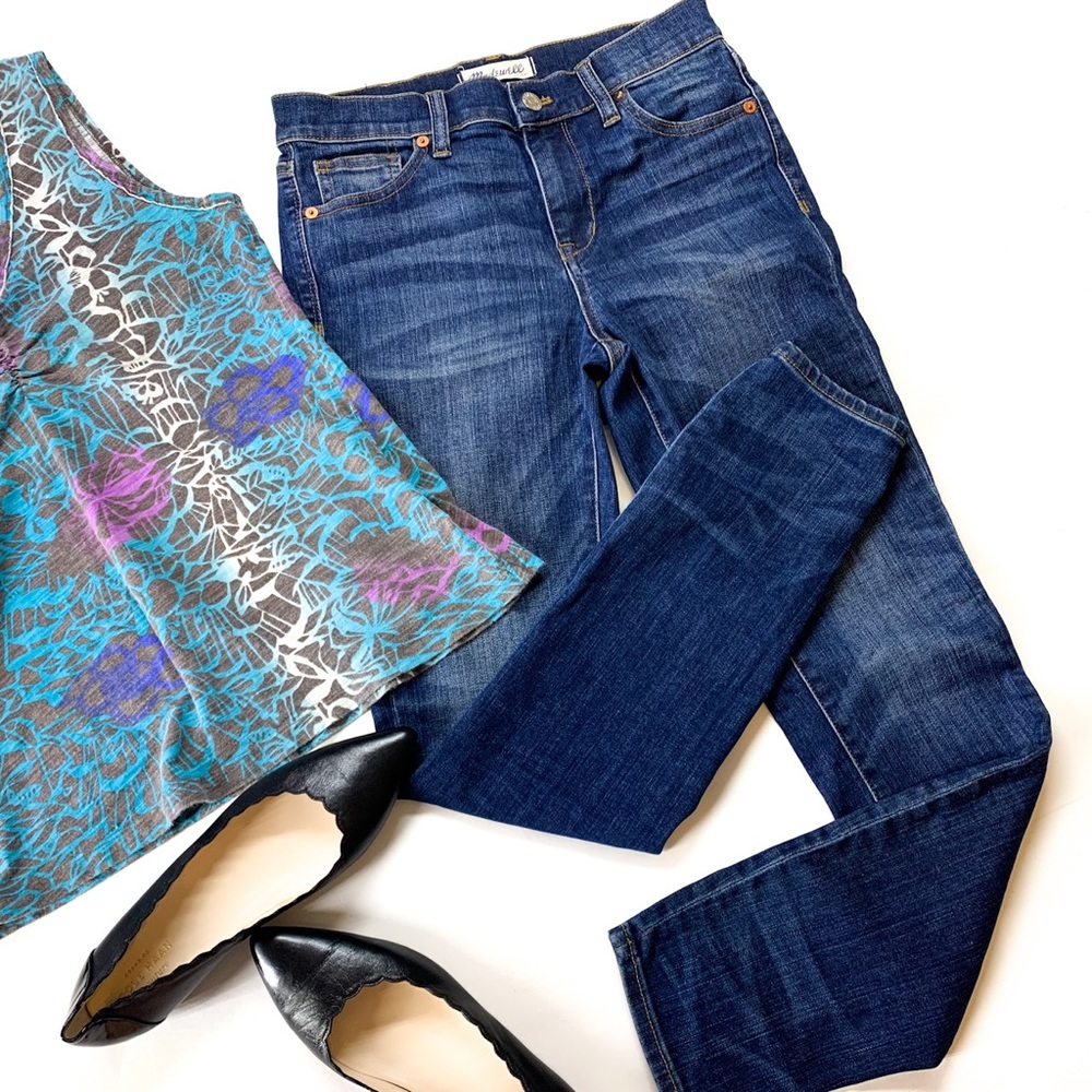 Madewell 9” High Riser Skinny Jeans Size, Whiskers, 26”